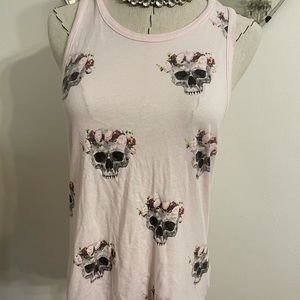 Chaser Baby Pink Tank w/Skulls